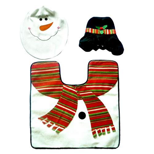 4pcs/set Natale Fodere DI Copri e Tappeto bagno WC...