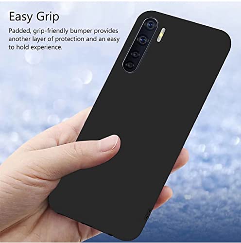 Image of Mobile Back Cover Case for Oppo F15 (Silicone Case|CameraProtection|Black SC1510)