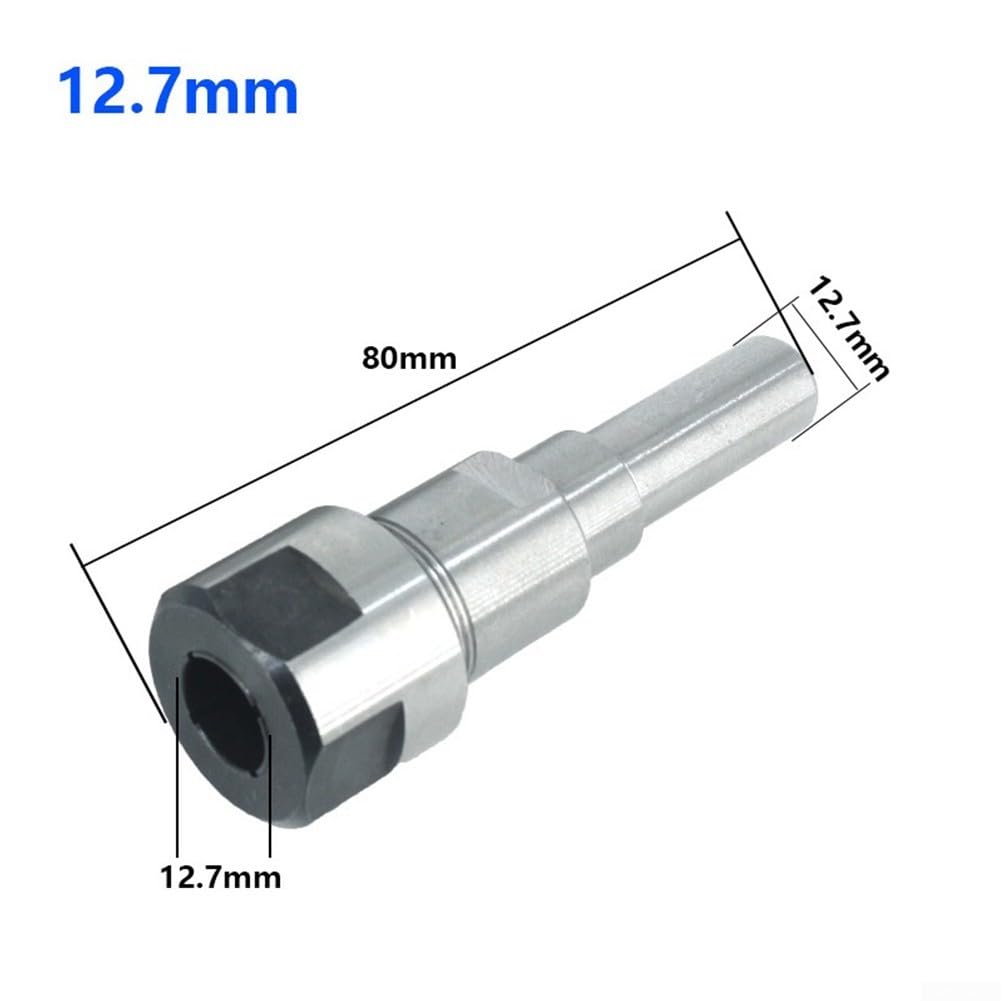 Asta di prolunga per fresa per fresatura e incisione (12,7 mm) compatibile con codoli di dimensioni comuni per l'uso nella lavorazione del legno, rifilatura, fresatura e incisione