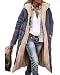 Wintermantel Damen Lang Winterjacke Elegant Puffer Jacke Warm Gefüttert Winterparka Winter Mantel Parka Steppmantel Reißverschluss Daunenmantel mit Kapuze Pufferjacke und Taschen Elegante für Herbst