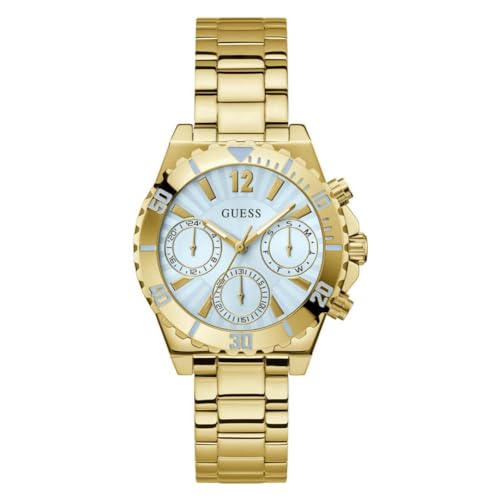 GUESS Womens 38mm Watch - Gold-Tone Bracelet Blue Dial Gold-Tone Case