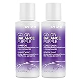 Joico Color Balance Purple Shampoo & Conditioner Mini Set, For Cool Blonde or Gray Hair