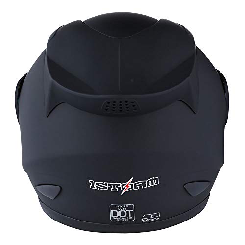 1Storm HJDJ11ABS Motorcycle Bike Full Face Helmet Mechanic Matt Black thumb #6