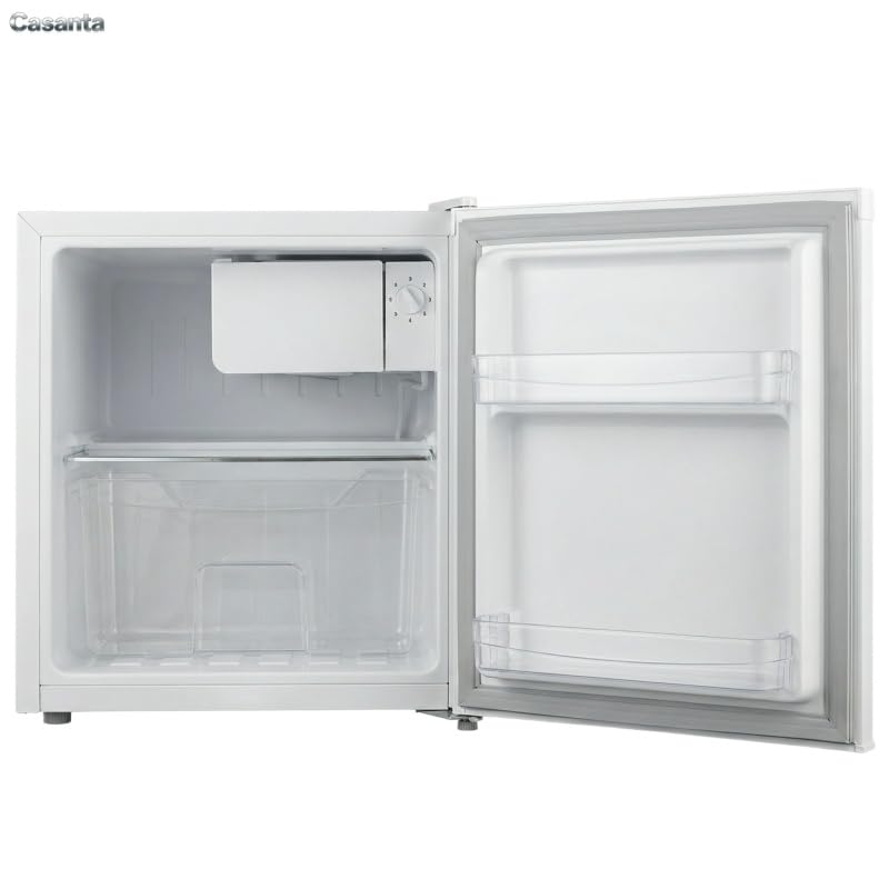 Casanta 50l Mini Fridge With Soft Freezer, Single Door Compact Small Refrigerator With 7 Temperature Settings, Quiet & Energy Saving Beverage Cooler For Bedroom, Dorm, Office, Skincare White on Fridge.com - View 6