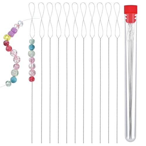 12pcs 5.5 Twist Seed Bead Needles for Jewelry Making