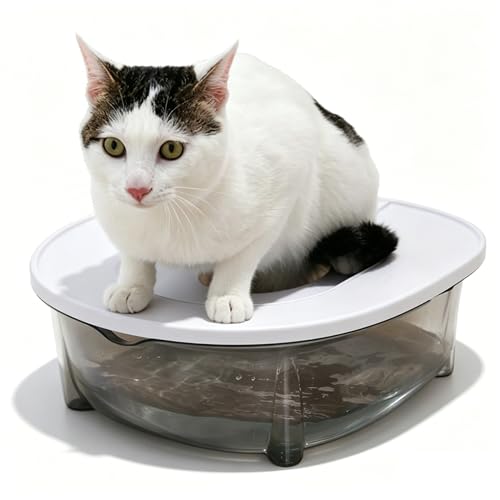 Kit de entrenamiento para gatos plástico grueso antisalpicaduras wc control olores gris 2
