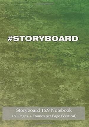 Carnet storyboard 16:9 pour dessinateur avec 160 pages de 4 cases verticales