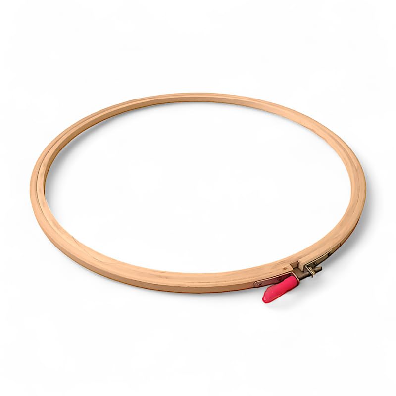 14 INCH Embroidery Wooden Hoop(3 PLY, Pack of 1),Wooden Hoop Ring for Embroidery Kit,Wooden Embroidery Hoop Ring Frame,Wooden Frames for Craft Hoop Frame,Mini Wooden Hoop,Hand Embroidery Frame Wooden-image-25