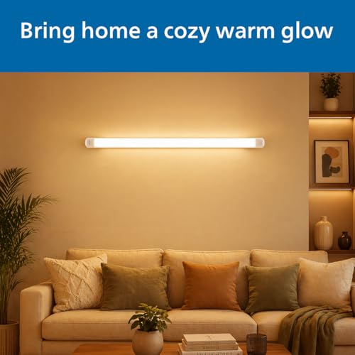 Image of Philips StarBright Wide Nxt 50W Linear LED Batten | 3-in-1 Color Changing TubeLight| 5000 Lumens | 4 Feet (1200mm) Tube Light | 2X Wider Spread & Brighter Light | 4kV Surge Protection | Pack of 4