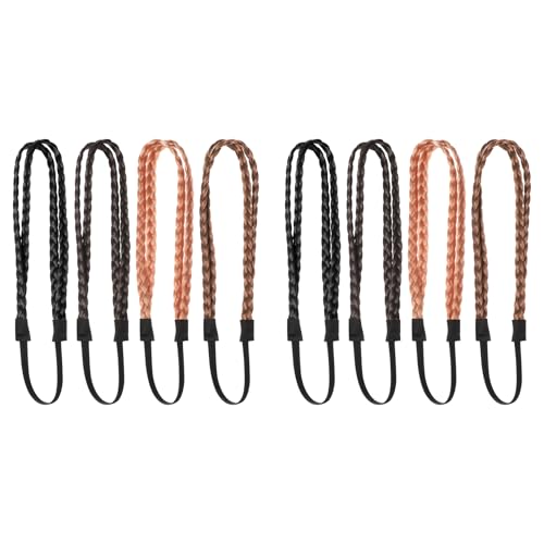 8Pcs Synthetic Hair Headband Classic Wide Strands Wedding Disorderly Fluffy Braids Wig Band Women Beauty Accessory 8Pcs Synthetic Hair Headband Classic Wide Strands Wedding Disorderly Fluffy Braids Wig Band Women Beauty Accessory