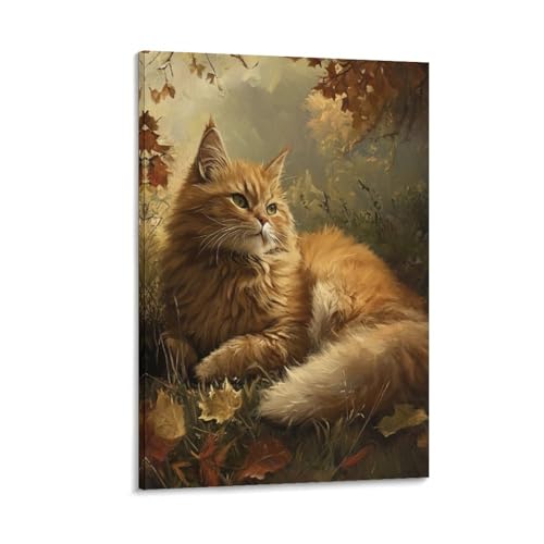 Chat des forêts norvégiennes affiche pour décoration chambre chaleureuse
