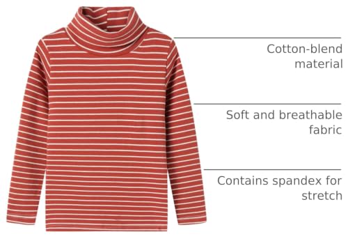 Image of Mud Kingdom Little Girls Long Sleeve Tee Shirts Soft Turtleneck Layering Pullover Slim Stretchy Tops