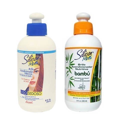 Silicon Mix Leave in Hair Shine,bamboo Leave-in 8oz "Pack of 2"