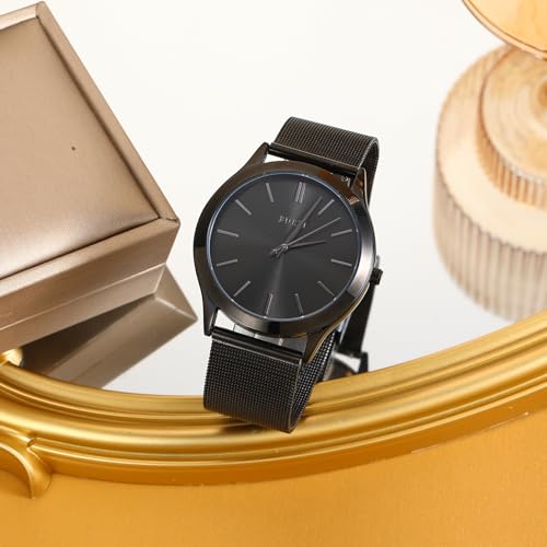 Image of BUREI Men's Wrist Watch, Analog Stainless Steel Dress Waterproof Quartz Watch for Men with Japanese Movement,Refined Gifts for Men, Boyfriend, Husband, Dad