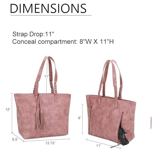 Bolso Tote Helena con asas trenzadas y borlas miniatura 4