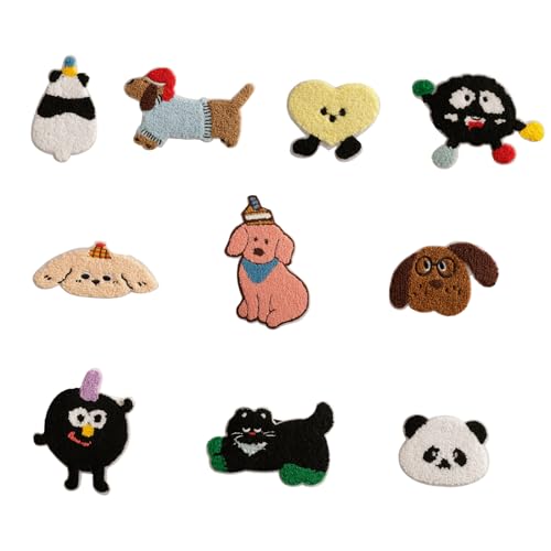 10Pcs SelfAdhesive Animal Cloth Patches Repair Patches for Garment Bag and Hat Decorative Sticker for Craft Enthusiasts