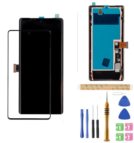BITANR AMOLED Digital Display Compatible for Google Pixel 6 Pro GLUOG G8VOU LCD Display Touch Screen Assembly with Tools(Support Fingerprint)
