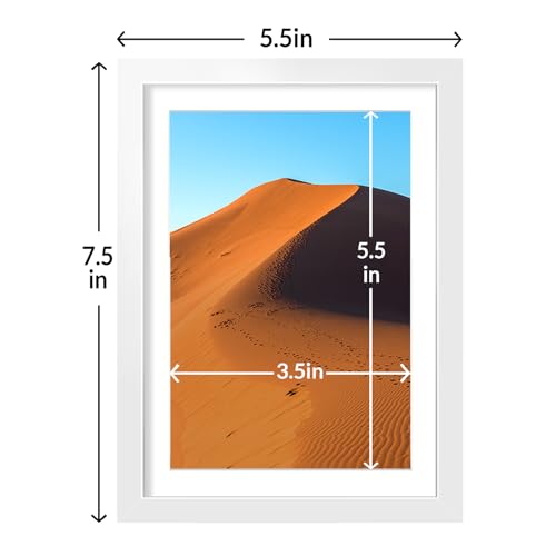 Image of LaVie Home 5x7 Picture Frame White Set of 10, Display 4x6 with Mat or 5 x 7 Without Mat Picture, Photo Frame Collage for Wall Gallery or Table Deco, Hanging or Tabletop Display