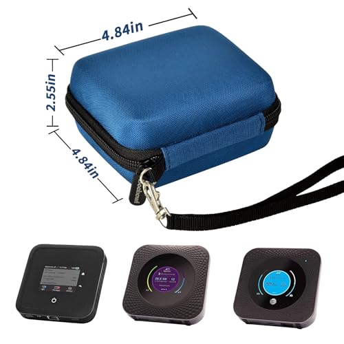 Image of Hard Travel Router Case for NETGEAR Nighthawk M7 M5 M6 Pro 5G Mobile Hotspot with WiFi 6 (MR5200, MR5100) / M1 Mobile Hotspot 4G LTE Router MR1100 (Box Only) (Blue, for M5 M6)