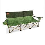 Kelty Lowdown Couch - 3 Person Capacity Camping Chair, Extra Large and Sturdy Bench for Campsites, Soccer Games, and Backyard Parties, 2023 (Dill)