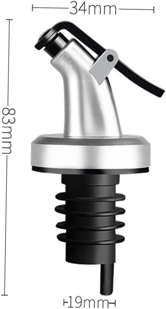 SHOWERORO Press Oil Stopper Sauce Bottle Nozzle - Leak-Resistant Olive Oil Pourer Spout for Kitchen Bottles - Versatile Wine Stopper and Pourer for Oils Vinegar Syrups - Fits Standard 3.26In Bottles