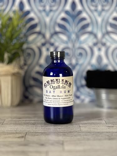 Ogallala Bay Rum Genuine Soothing Genuine Aftershave | Hand Crafted | Old Fashioned | Limes & Peppercorns 8 oz.