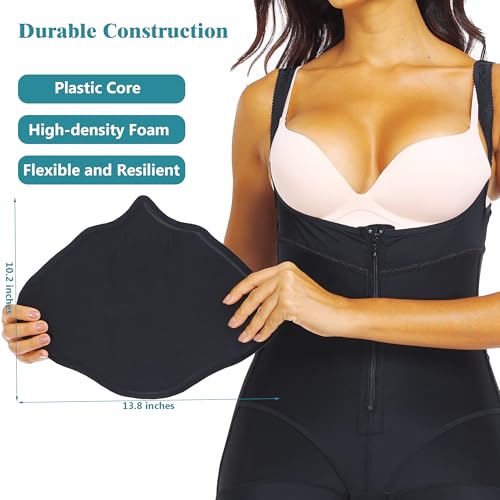 Ab Board Post Surgery Liposuction 360 Lipo Foam Abdominal Compression Board for Tummy Tuck BBL Recovery – Stomach Board for Faja Flattening and Lipo Foam Pads for Lipo Recovery Support Black2