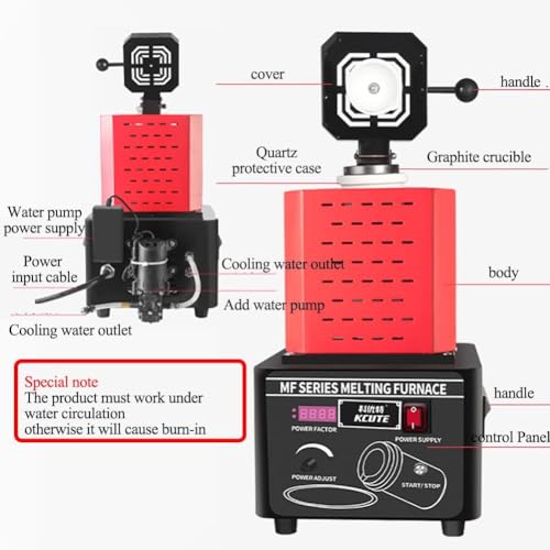Generisch Digitale Schmelzmaschine 5000W für Metallguss, Hochtemperatur bis 1600℃, Schnelle Schmelzzeit 3-5 Minuten, Inklusive Graphittiegel