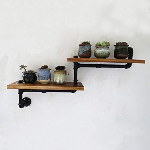 Étagère en fer massif et bois véritable au design rétro industriel