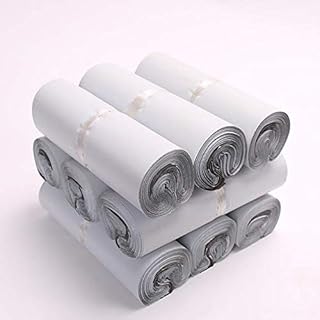 100 Packs White Poly Mailers Shipping Bags Shipping Mailing Envelopes Bags (6x10 Inch)