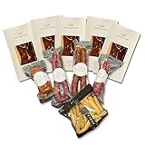 Jamón reserva loncheado + embutidos artesanales - longaniza de Aragón - chorizo artesano dulce - salchichón de pueblo - sobrasada cular y picos de pan - Lote de productos artesanos ideal para regalar