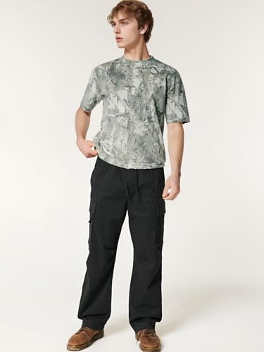 Camo Shirt for Men Women Maple Leaf Print Crewneck T Shirts Summer Tops Graphic Streetwear Y2k Camouflage Unisex Tee4