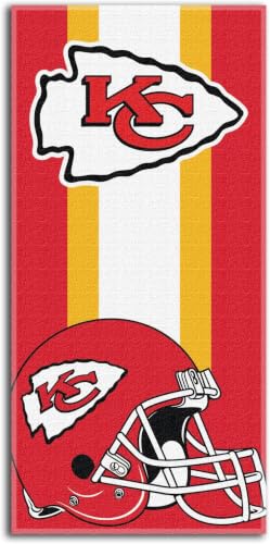 Image of Northwest Unisex Adult Beach Towel Officially Licensed NFL Kansas City Chiefs,Made of 52% Cotton and 48% Polyester, Red, 30 x 60 US (Pack of 6)