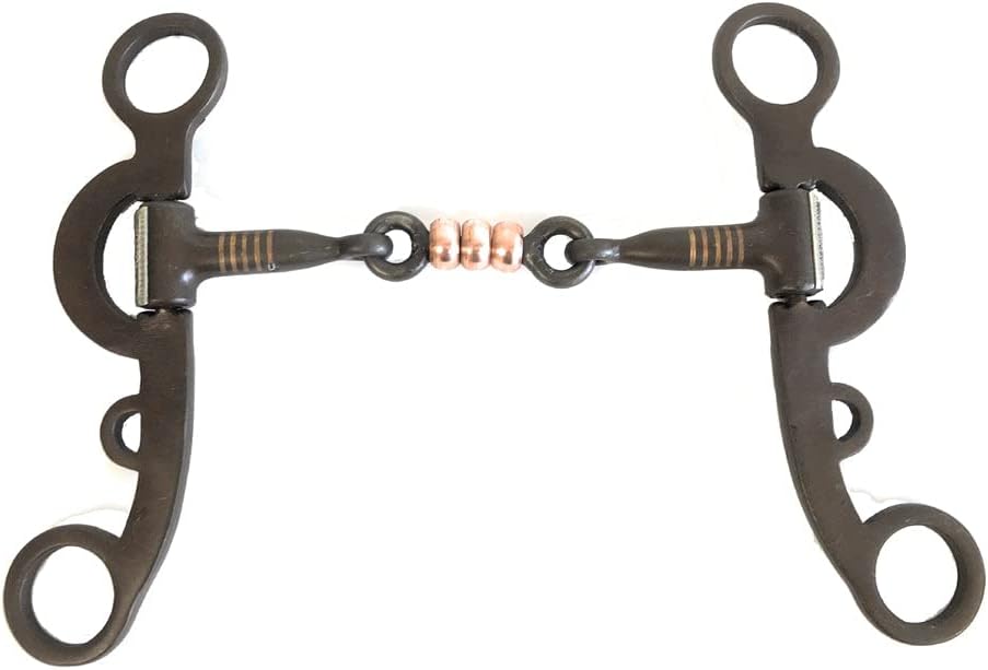 AJ Tack Argentine Three Piece Copper Dog Bone Snaffle Bit