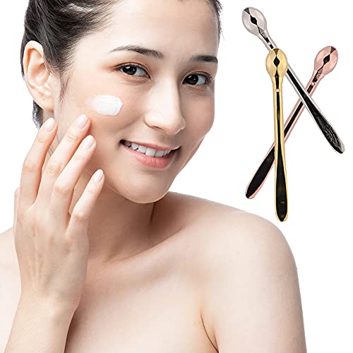 WUTUDMAI 3 Pcs Eye Cream Applicator Wand Sticks Metal Eye Cream Spoon Applicators Anti-wrinkle Anti-aging Eye Massagers for Eye - Image 7