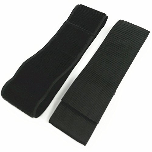 Multi-use Elastic Hook and Loop Fasteners Stretch Straps for Cable Management, Medical Equipment,Bundle Legs or Arms or Tools Width 5cm Length 45cm,Black, 2pcs - Thumbnail 4