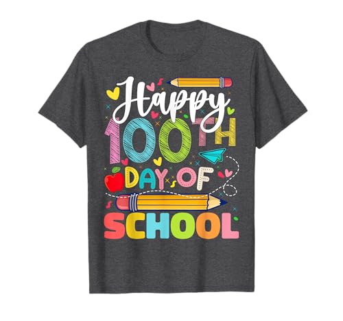 Happy 100th Day of School 100 Days of School Enseignants Enfants T-Shirt