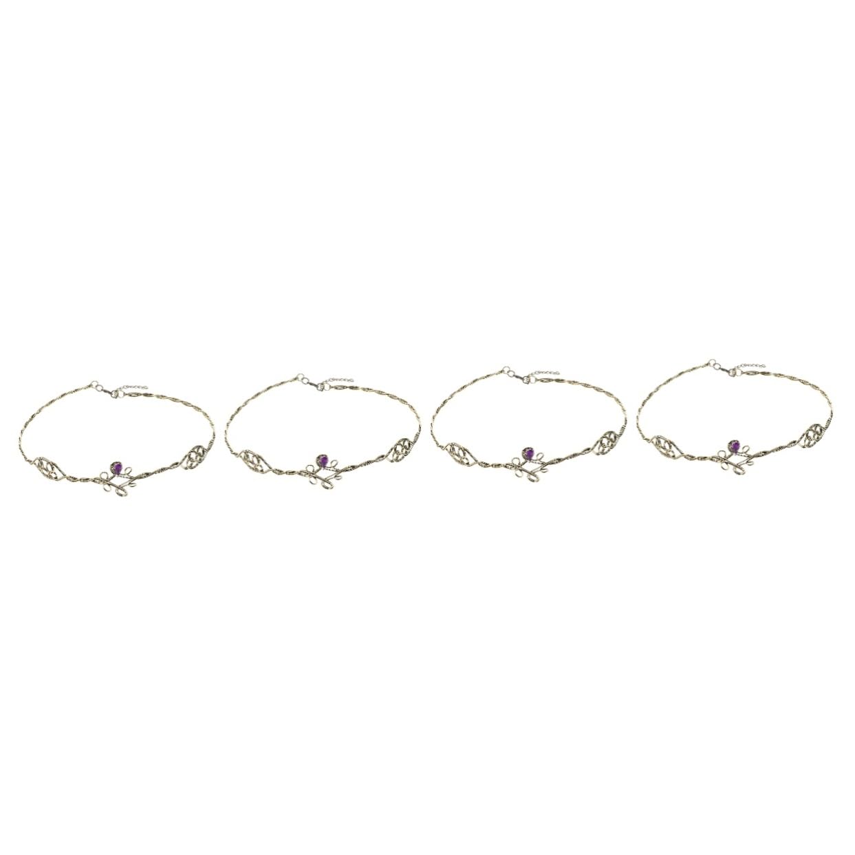 Healeved 4piezas De Rhinestones Vintage Para Novias Diadema Elegante Para Bodas y Celebraciones Accesorio De Peinado Para Fiesta y Prom