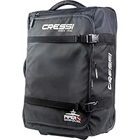 Cressi Piper Bag – Handgepäck Koffer 35,5x23x56 Großer, Ultraleichter, Trolley Handgepäck Ideal für Ausrüstungen, Wasserdichter Handgepäcktrolley für Koffer Handgepäck mit Teleskopgriff 50L, Schwarz