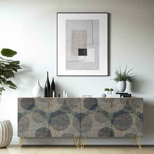 SIGNWIN Sideboard Buffet Cabinet, Kitchen Storage Cabinet with 2 Doors,