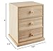 Darice 9190-131 Unfinshed Wood Cabinet with Three Drawers