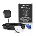 Bingfu GPS Antenna Fakra C Connector Vehicle Waterproof Active GPS Navigation Aerial with Fakra C Blue for BMW Benz Ram Truck SUV Car Stereo Head Unit