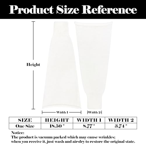 image for Olreco Leg Warmers Y2K White Leg Warmers Kawaii Flared Leg Warmer for 