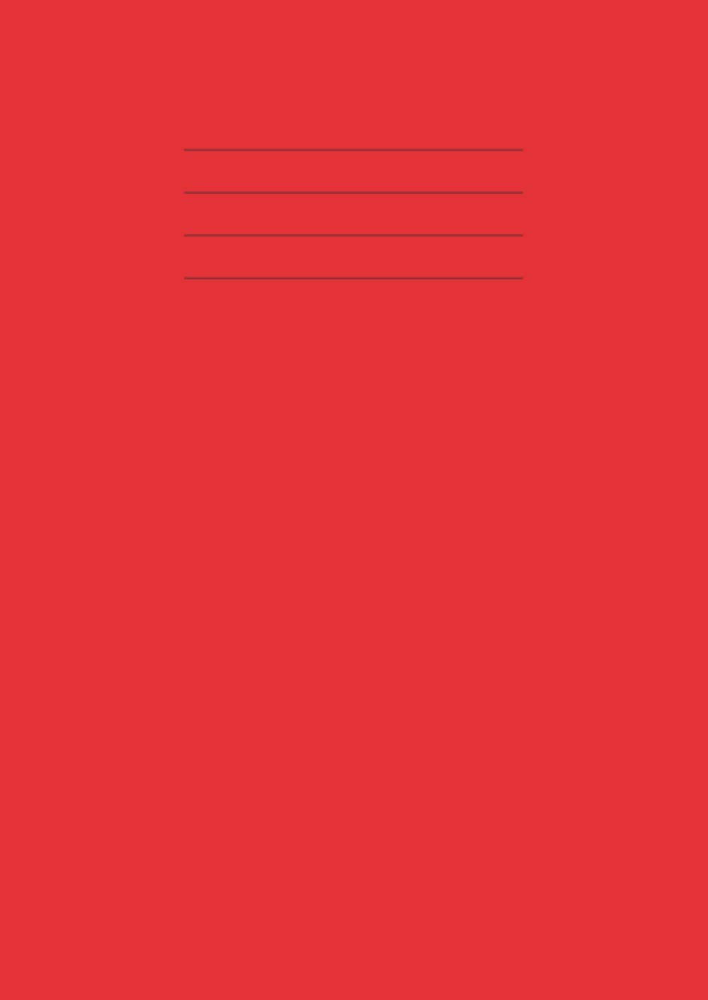 1cm Squared Paper Notebook A4: 1cm (10mm) Maths Exercise Book Large Squares A4 - Ruled Grid Paper Notebook, Writing Pad 100 Pages A4, 90gsm, School Mathematics - Red Cover
