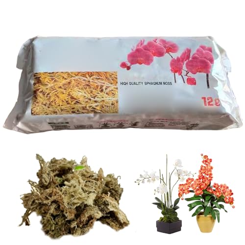 Plant Moss, Sphagnum mossa för växter, 12L naturligt torkad långfiber sphagnum komprimerad växt för orkidé som repoterar saftiga sarracenia krukväxter