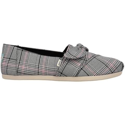 TOMS Women's Black Plaid Alpargata Flats Cover