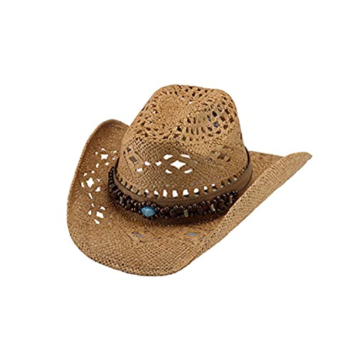 Bullhide Bean Me Up - Womens Straw Cowboy Hat (Medium) Brown