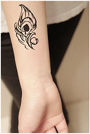 Peacock Feather, Temporary Tattoo, Tattoo, Temporarytattoo,1pc
