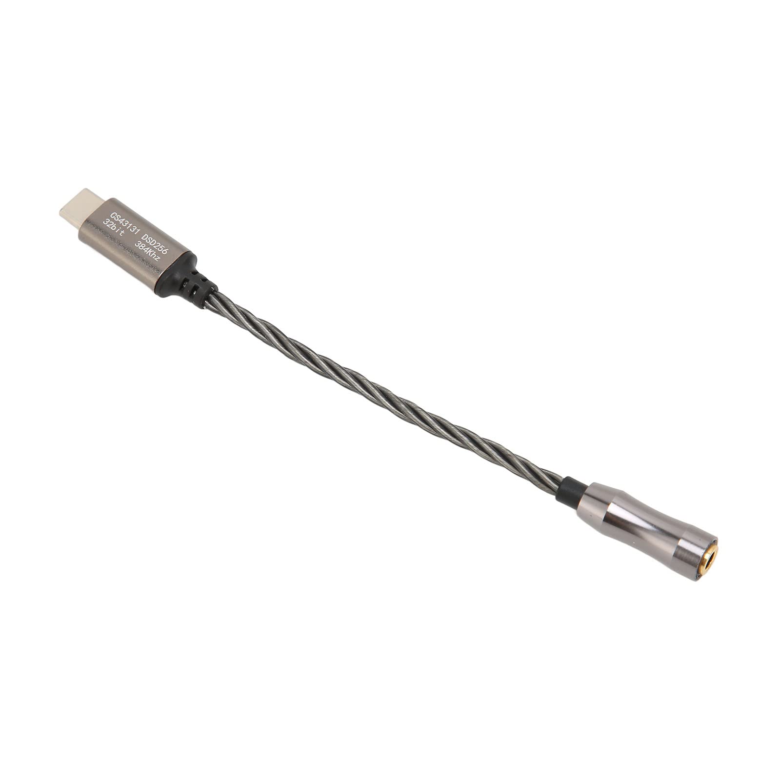 CS43131 Adattatore Amplificatore per Cuffie Chip da Tipo C a 3,5 Mm, velocità di Decodifica 32 Bit/384 KHz, per Appassionati di Musica (Grigio freddo)