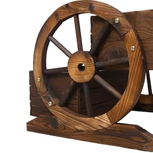 Wooden wagon planter box premium 2 tier garden planter with wheels decorative planter for flowers herbs vegetables ideal for indoor outdoor patio garden balcony decor  urban country home decor